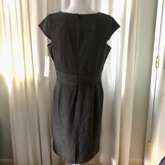 { Rafaella } NWT Gray Cap-sleeve Workwear Dress - Picture 3 of 8